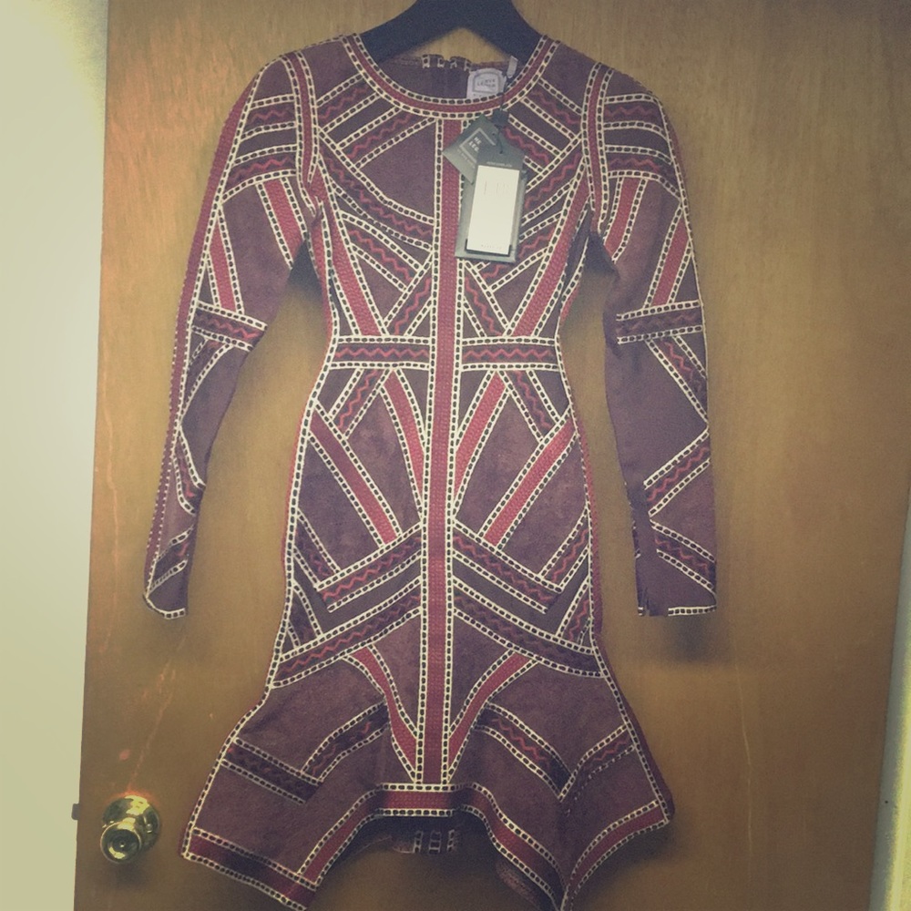Brand new Herve Leger Carlotta dress in Vampcombo